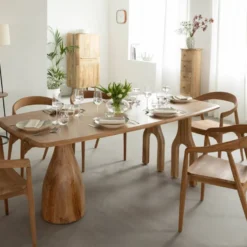 Table à manger en bois d'acacia anaé