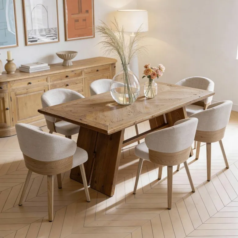 Table à manger en bois recyclé blaise