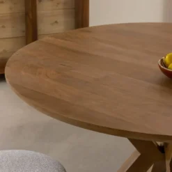 Table à manger ronde en manguier
