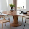 Table ovale en bois d'acacia 220 cm