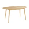 Table ovale 6 personnes en bois clair 150 cm - eddy