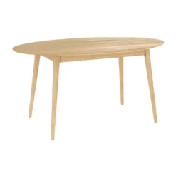 Table ovale 6 personnes en bois clair 150 cm - eddy