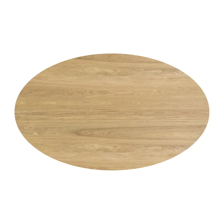 Table ovale 6 personnes en bois clair 150 cm - eddy