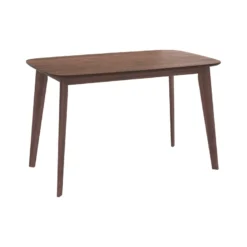 Table rectangulaire 4 personnes en bois foncé 120 cm - oman