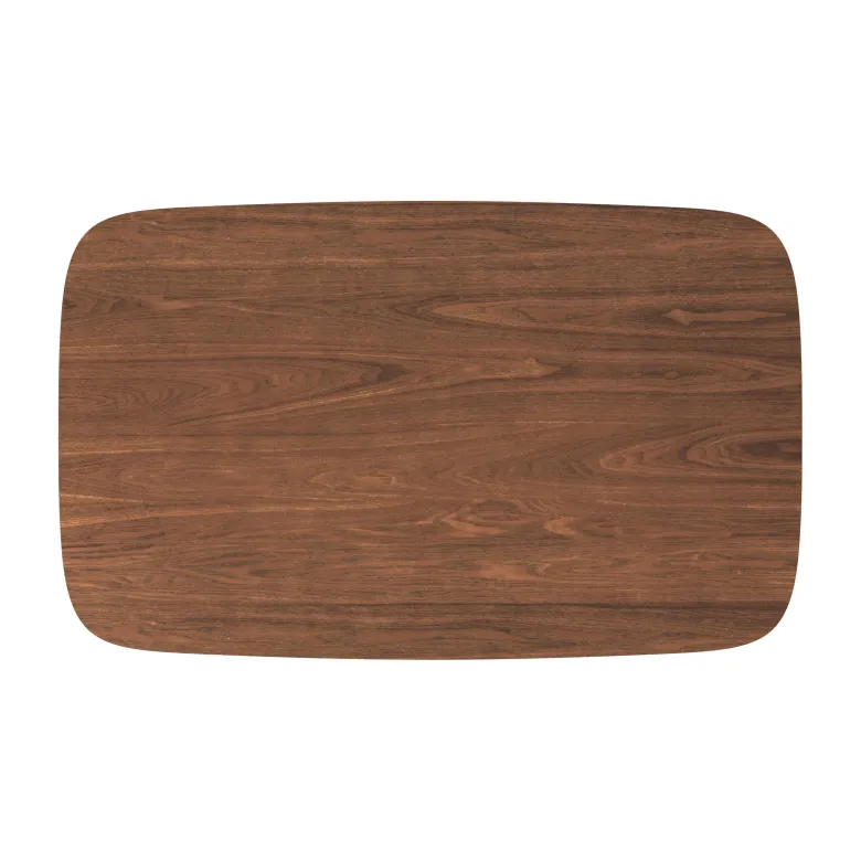 Table rectangulaire 4 personnes en bois foncé 120 cm - oman