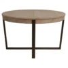 Table ronde extensible bois beige -