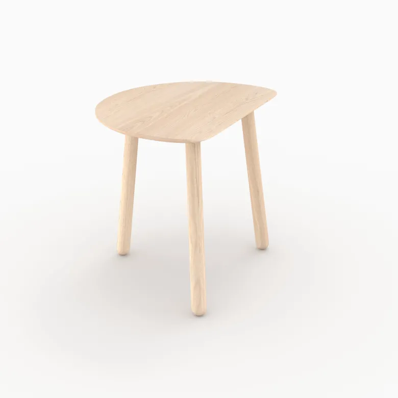 Tables gigognes en bois de frêne effet blanchi - montaine