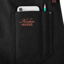Tablier de cuisine cuir-toile n°325 noir