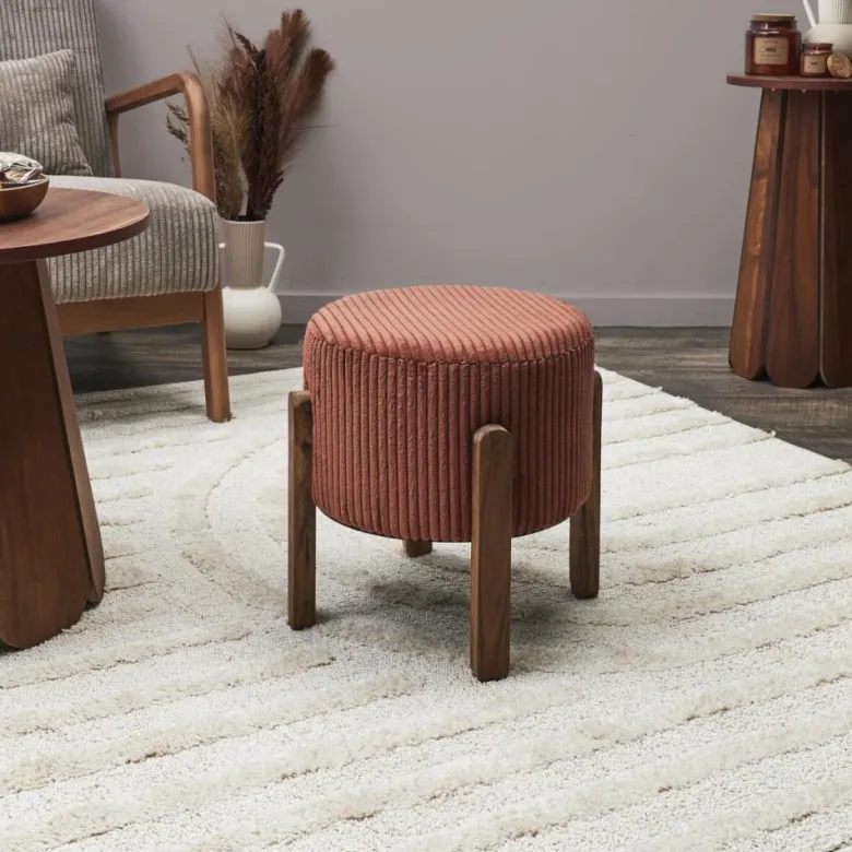 Tabouret côtelé