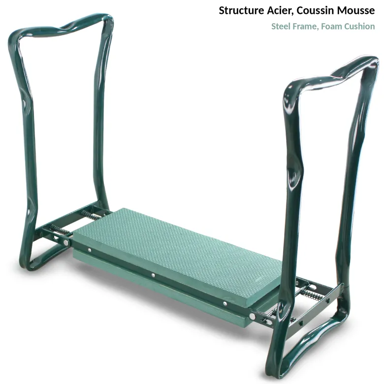 Tabouret de jardinage 2 en 1 pliable siège agenouilloir ergonomique