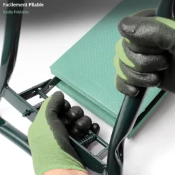 Tabouret de jardinage 2 en 1 pliable siège agenouilloir ergonomique