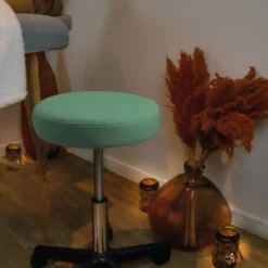 Tabouret rond à roulettes
