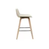 Tabourets de bar beige et bois clair h65 cm (lot de 2) nonie