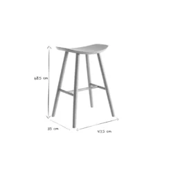 Tabourets de bar bois clair h65 cm (lot de 2) demory