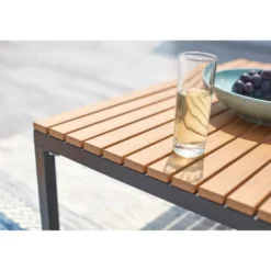 Tahina salon de jardin bas en aluminium gris