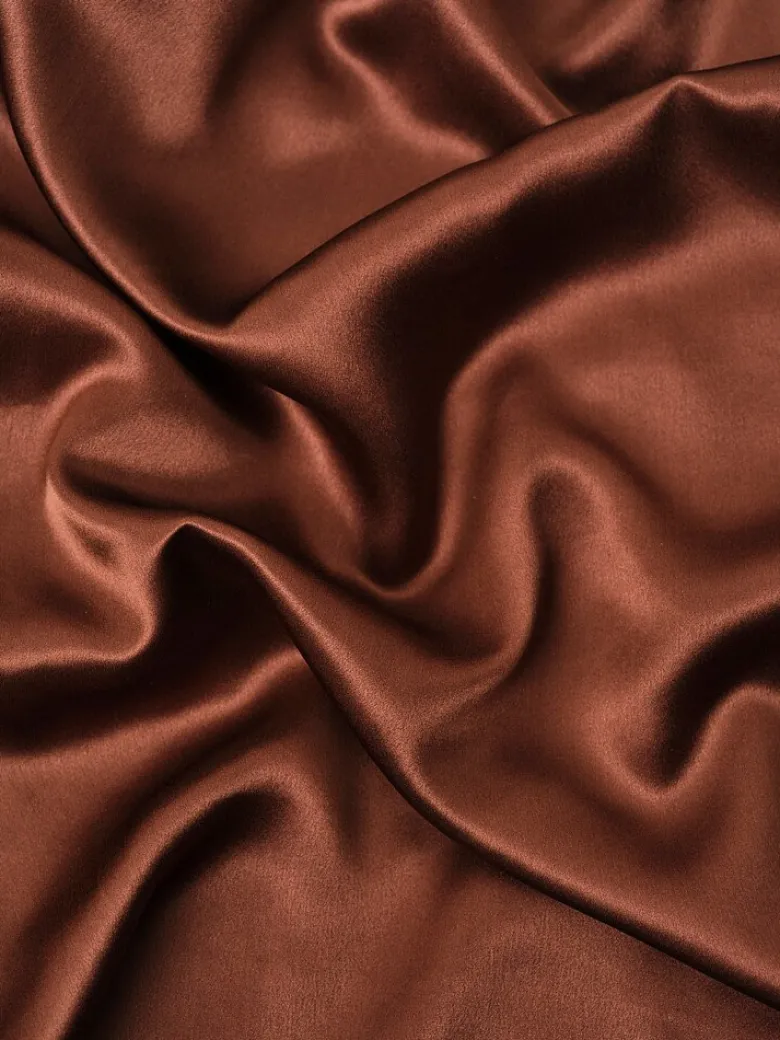 Taie d'oreiller 100% pure soie de mûrier - moka Marron