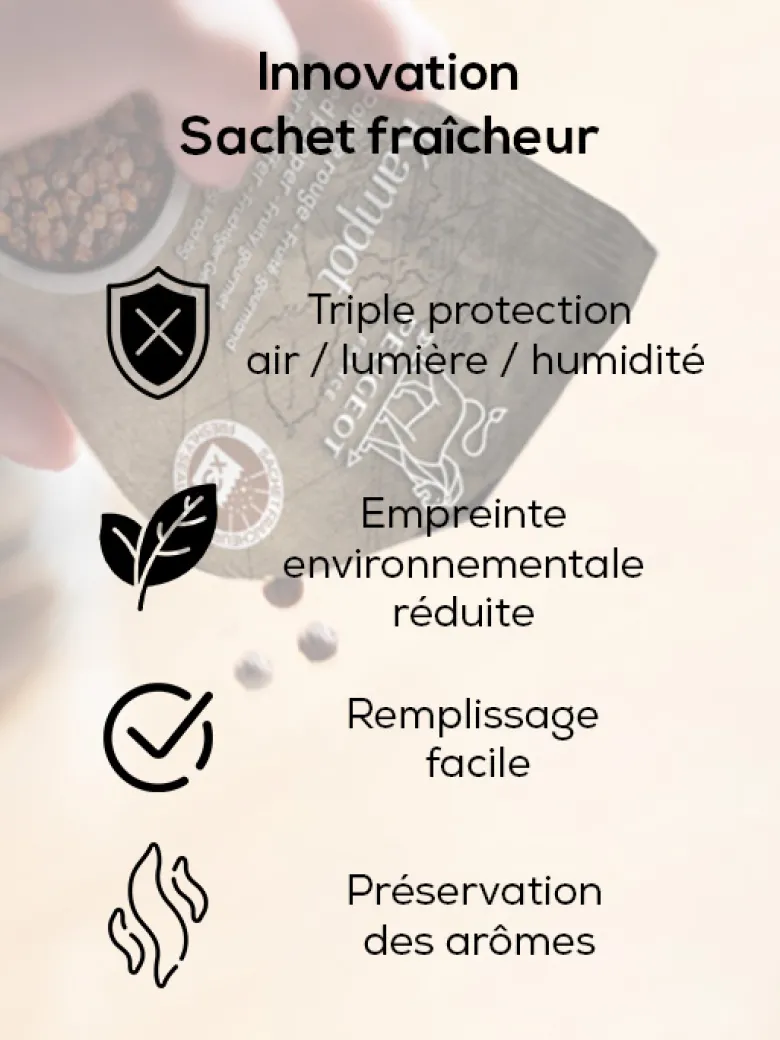 Tan hoi poivre noir du vietnam, 80g -