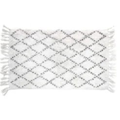 Tapis de bain 50x80cm latika blanc 100%c