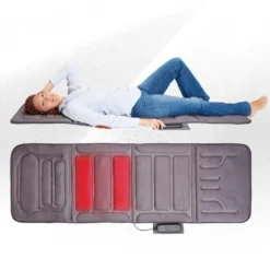 Tapis de massage par vibration - 10 moteurs - 5 modes et 2 zones chauffantes