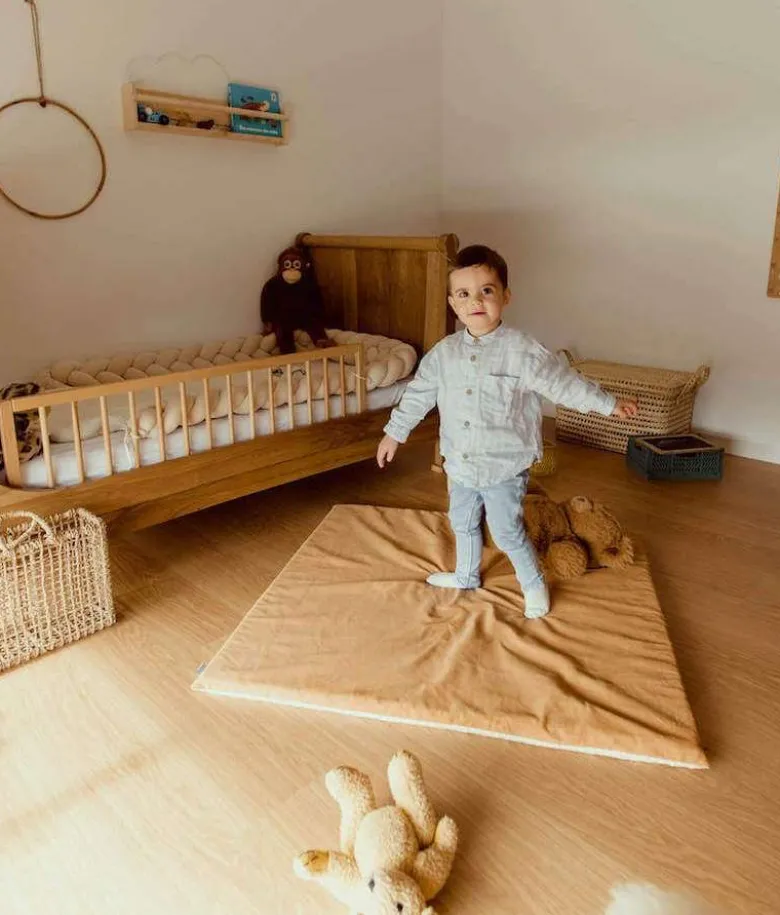 Tapis de motricité carré camel