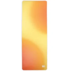 Tapis de yoga antidérapant 5 mm pour pilates étirements relaxation et fitness Jaune