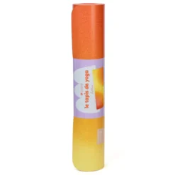 Tapis de yoga antidérapant 5 mm pour pilates étirements relaxation et fitness Jaune