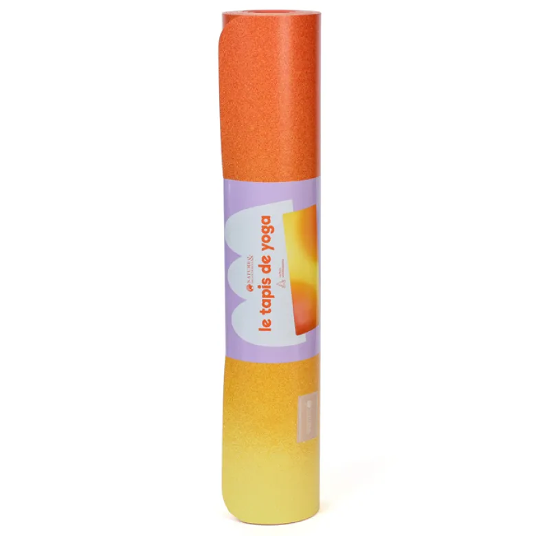 Tapis de yoga antidérapant 5 mm pour pilates étirements relaxation et fitness Jaune