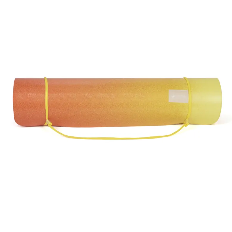 Tapis de yoga antidérapant 5 mm pour pilates étirements relaxation et fitness Jaune