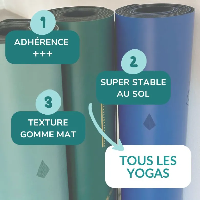 Tapis de yoga antidérapant star mantra malabar or