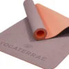 Tapis de yoga beige corail tpe + sangle