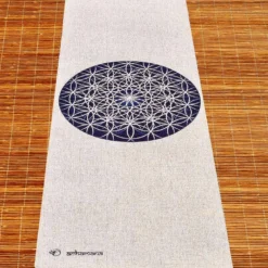 Tapis de yoga chanvre fleur de vie