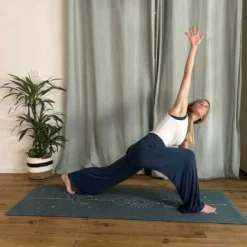 Tapis de yoga et fitness performance solaire bleu pétrole
