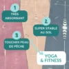 Tapis de yoga et fitness performance gingko