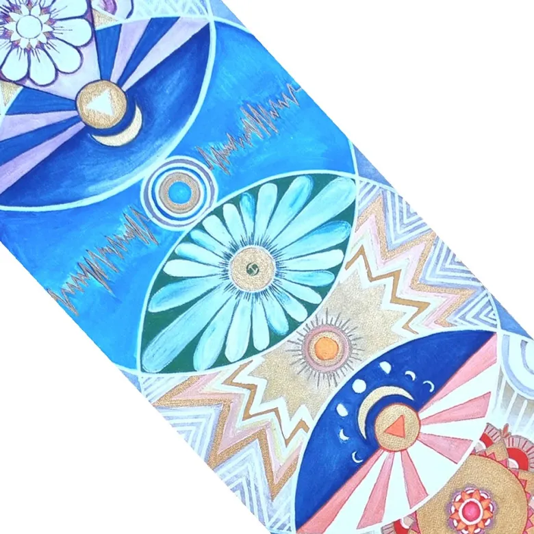 Tapis de yoga épais 6mm 7 chakras art