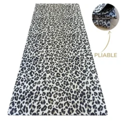 Tapis de yoga voyage léopard