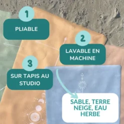 Tapis de yoga voyage samadhi bleu