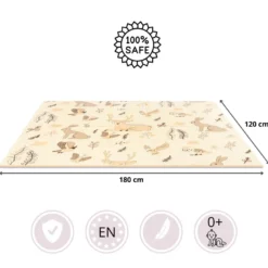 Tapis d'éveil bébé en mousse reversible