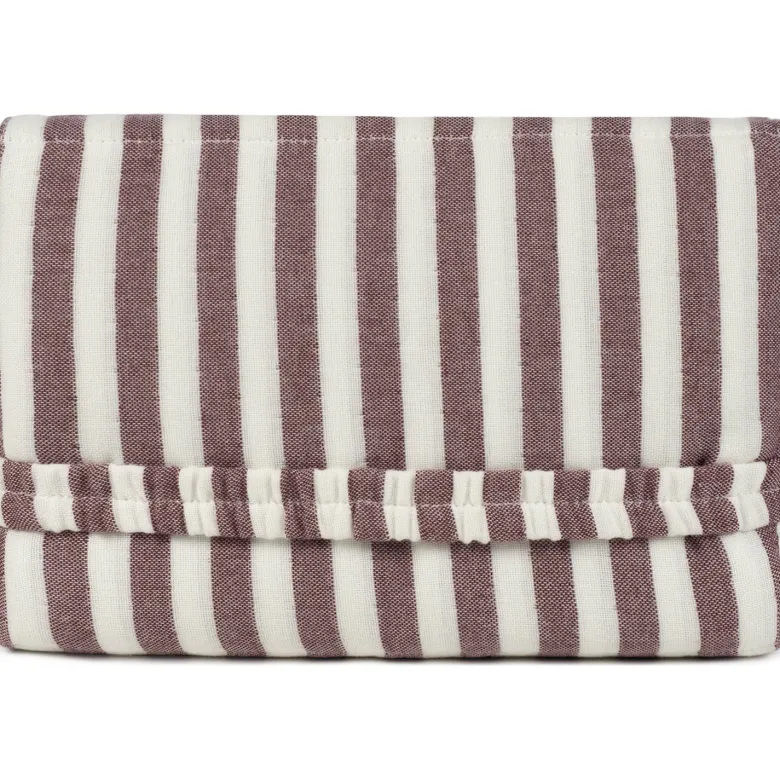 Tapis à langer cherry rayé