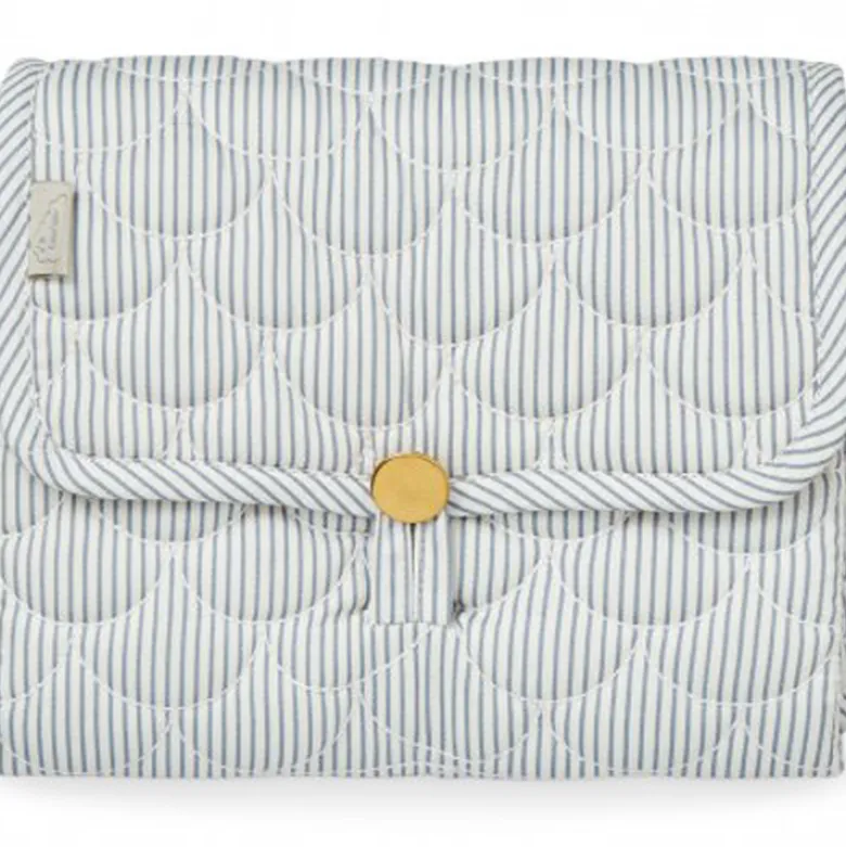 Tapis à langer nomade classic stripes blue