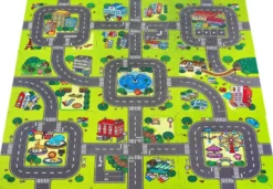 Tapis puzzle éveil bébé parcours voiture