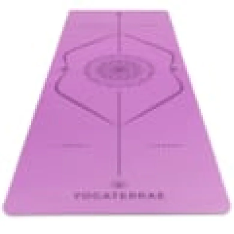 Tapis yoga lavande pu-caoutchouc mandala