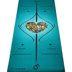 Tapis yoga marqueurs 3 plis vert + sac