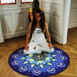 Tapis yoga, méditation mandala + sac