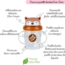 Tasse anti fuite + paille lestée re