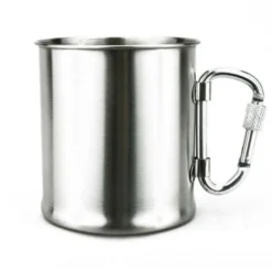Tasse inox avec poignée mousqueton à vis fosco 0,3l