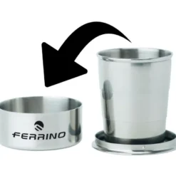 Tasse inox pliable ferrino avec étui