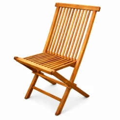 Teck lot de 4 chaises pliantes jardin teck massif huilé