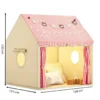 Tente de jeu grande ouverture pour enfant en polyester rose