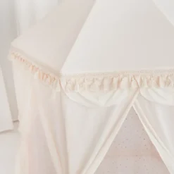 Tente d'intérieur pavillon avec tapis pour enfant en tissu rose