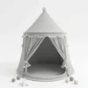 Tente enfant château de fée avec tapis gris